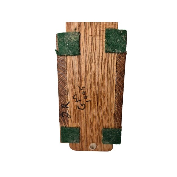 Vintage Hand-Carved Wooden Deer in Forest Napkin or Letter Holder - Picture 5 of 5